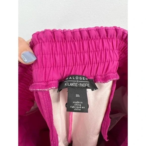 Halogen X Atlantic-Pacific Faux Leather Trousers Pink Cyclamen Size: Medium NWOT - Picture 6 of 9